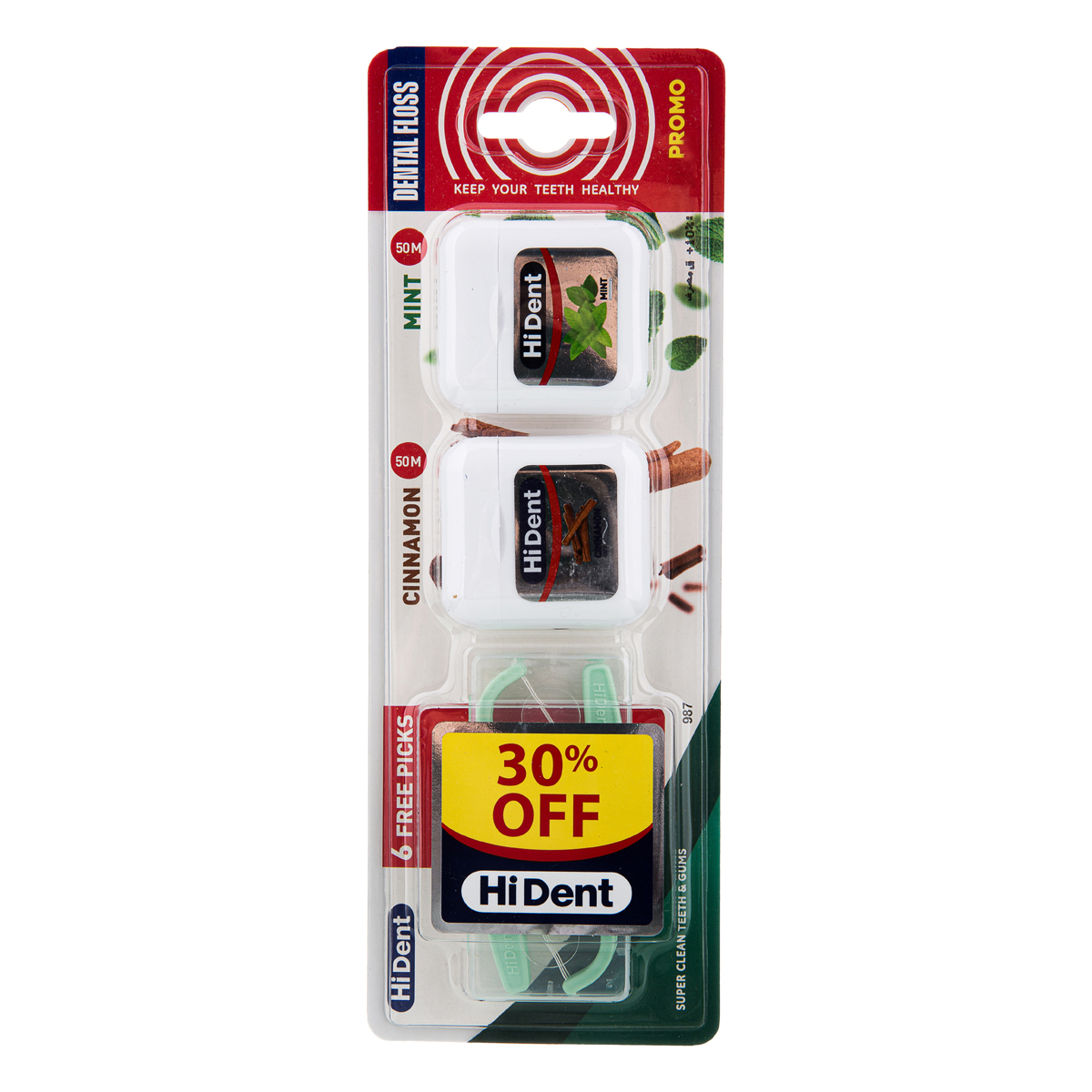 نخ دندان نعنایی، دارچینی و کمانی هایدنت