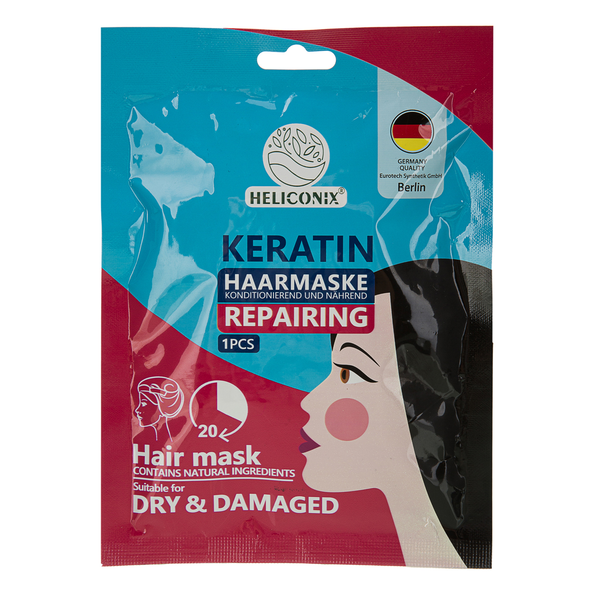 ماسک تقویت کننده موی سر با آبکشی  كراتين 36 گرمی هلیکونیکس