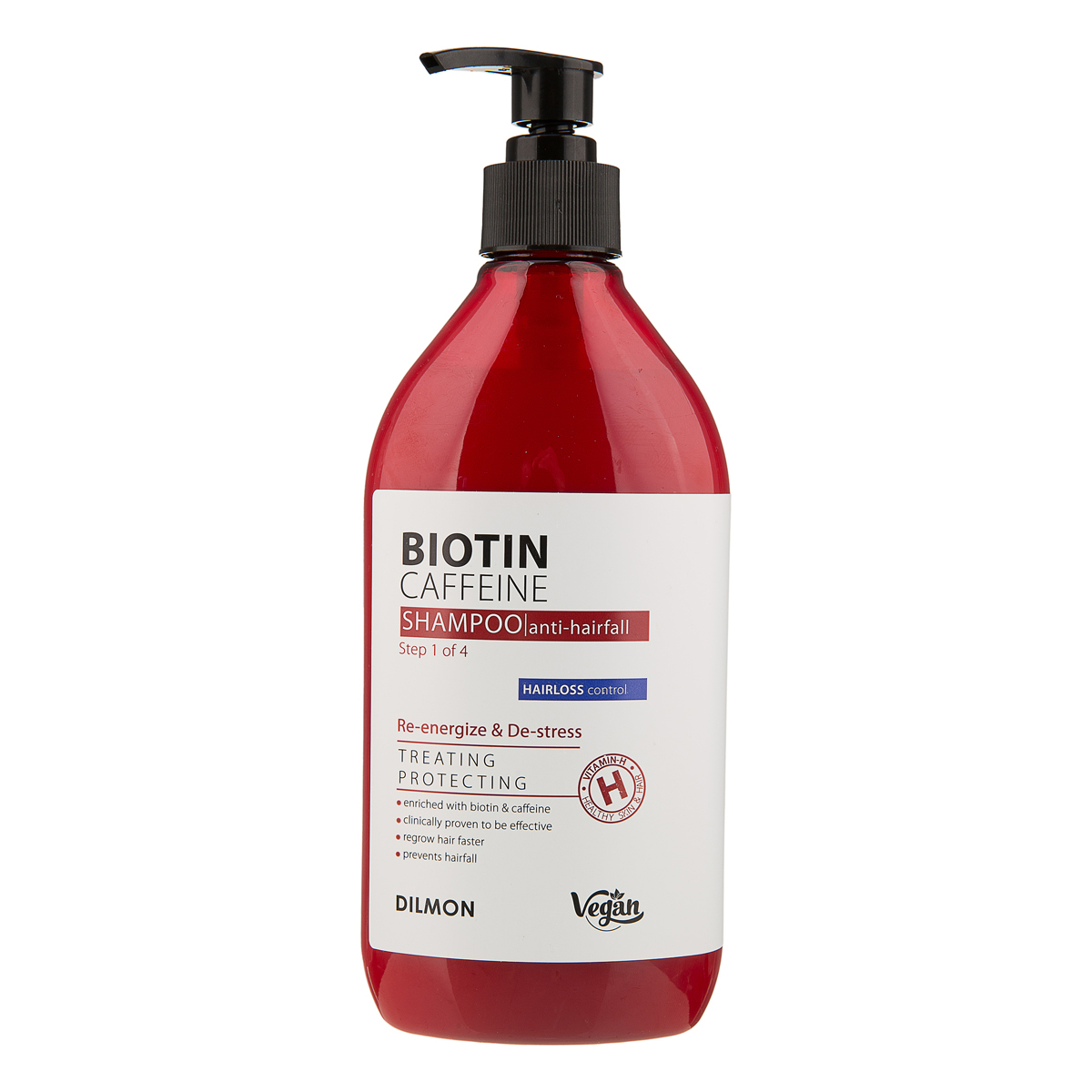 شامپو حاوی بیوتین و کافئین ضد ریزش مو 385 میلی لیتری دیلمون
