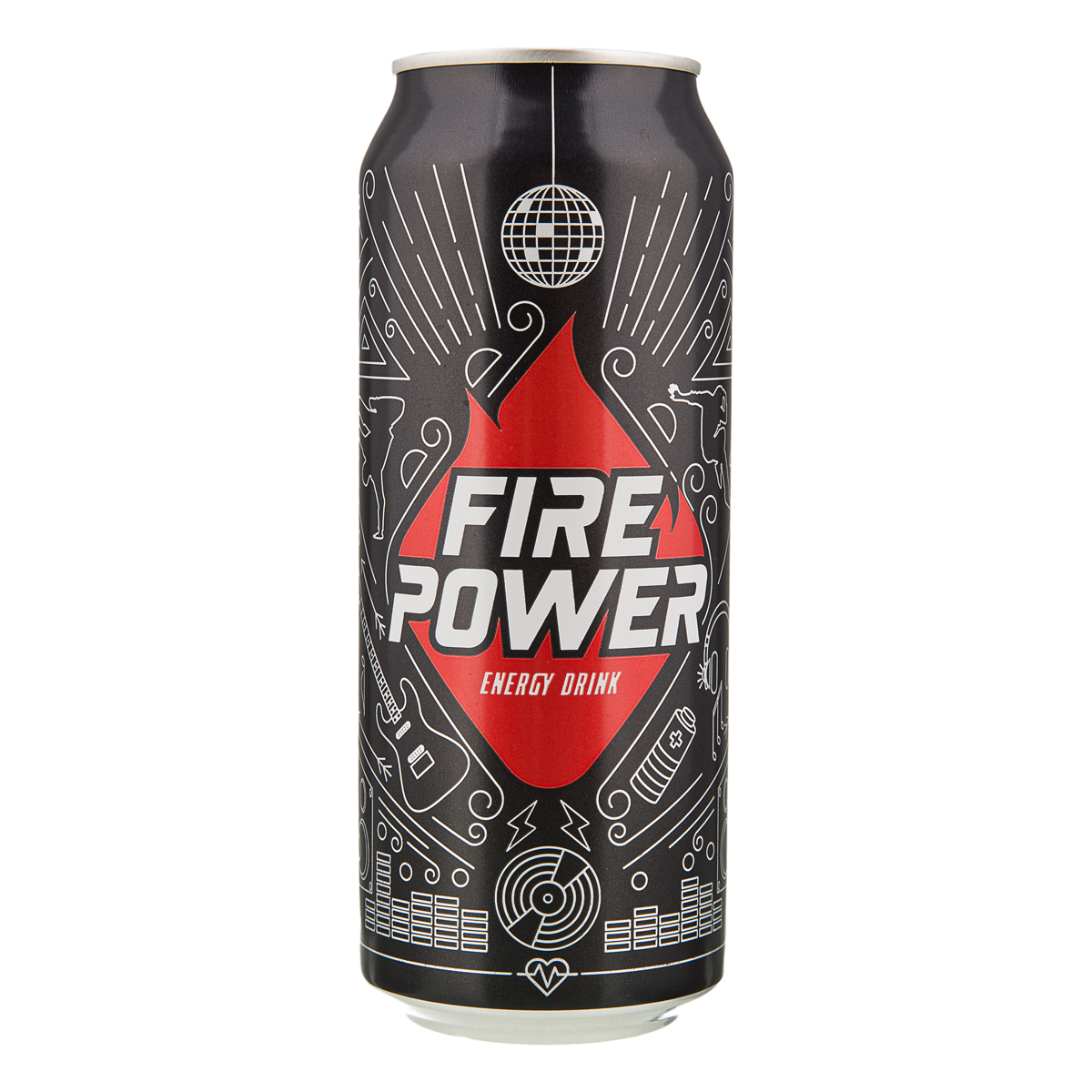 نوشابه انرژی زا گازدار با طعم توتی فروتی 500 میلی لیتری فایر پاور