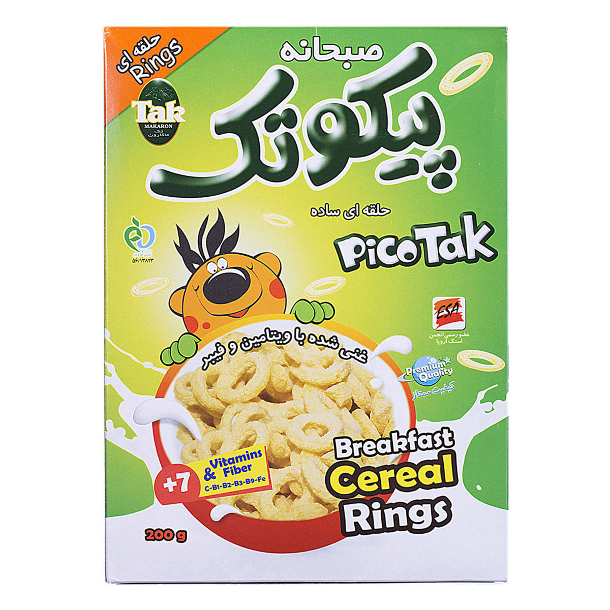 صبحانه پیکوتک حلقه‌ای ساده 200 گرمی تک‌ماکارون