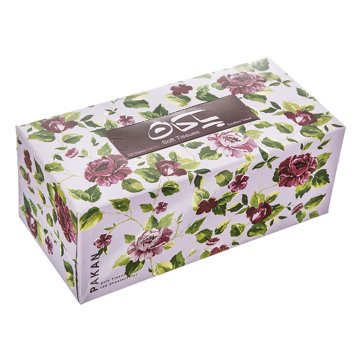 دستمال کاغذی سه لایه 100 برگ پاکان