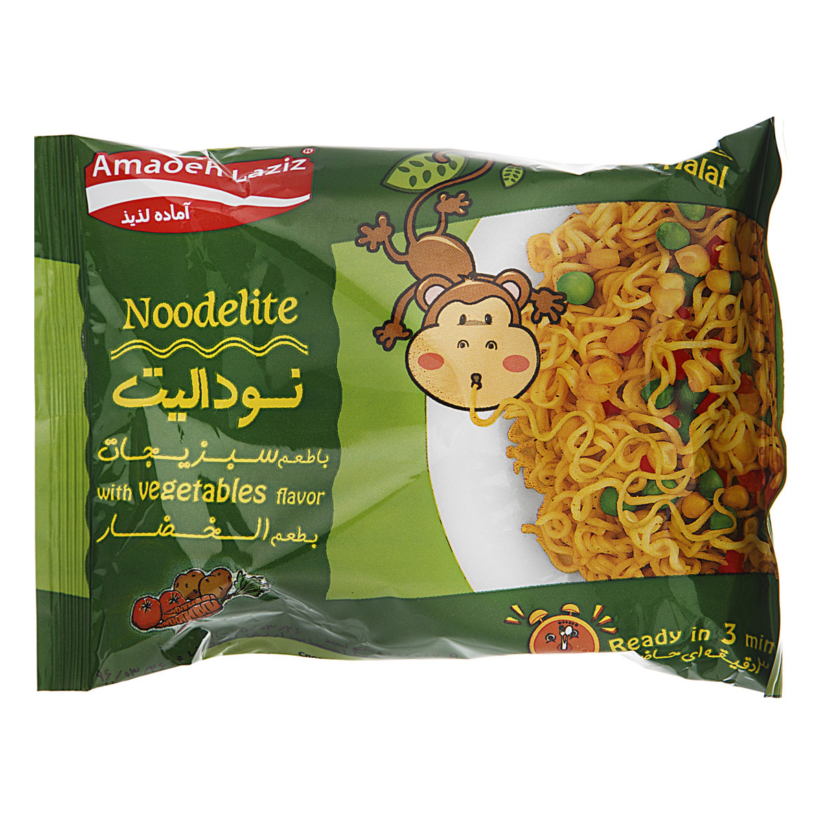 نودل سبزیجات مخصوص کودک 85 گرمی آماده‌لذیذ