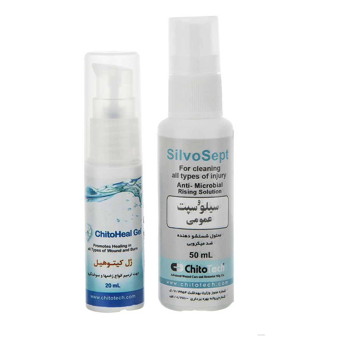 پک کیت ترمیم زخم و سوختگی ژل ۲۰ میلی‌لیتری و اسپری ۵۰ میلی‌لیتری کیتوتک