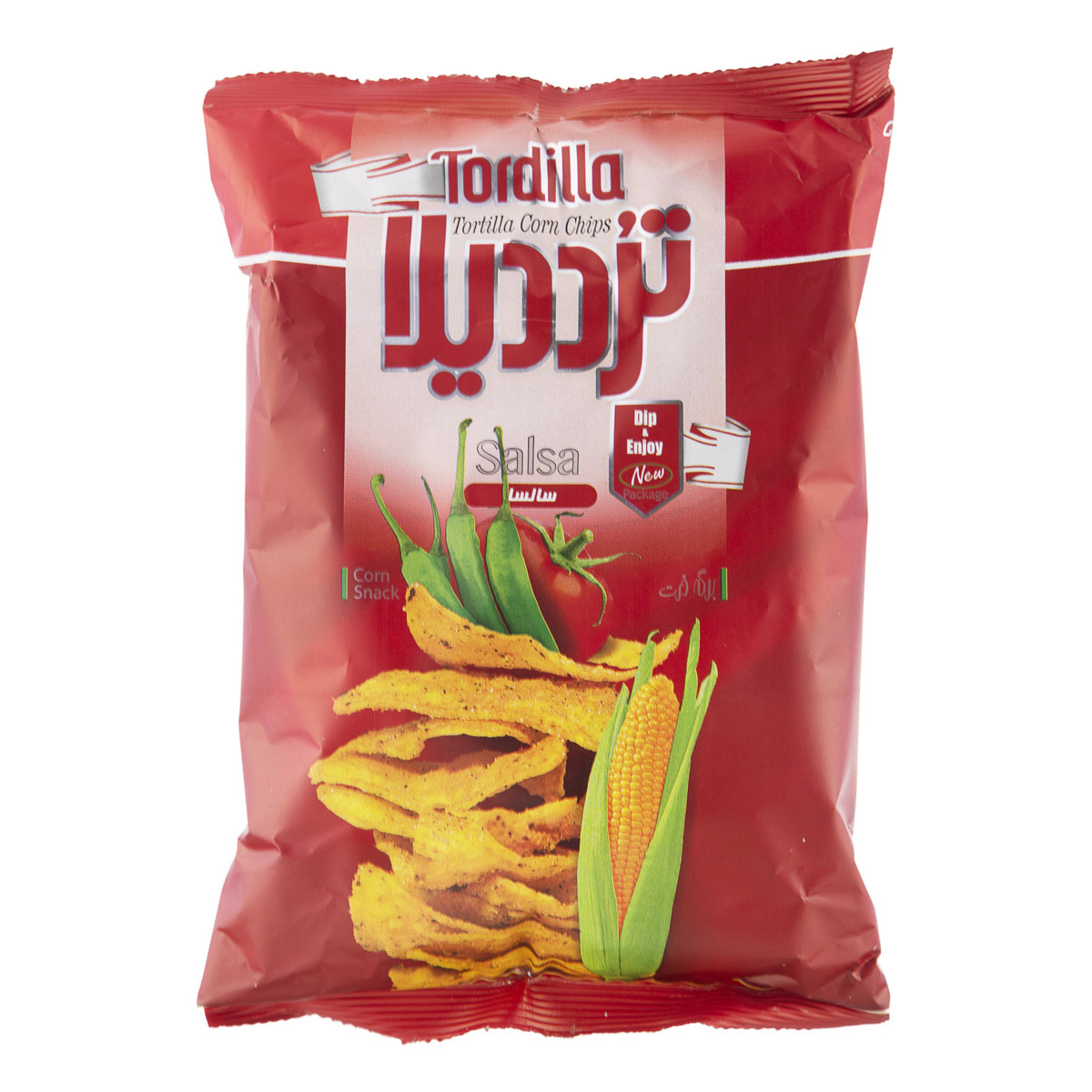 چیپس برگ ذرت سالسا 80 گرمی ترددیلا