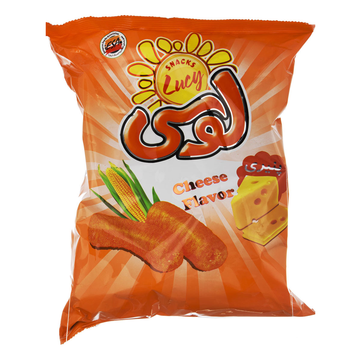 اسنک لوله‌ای پنیری 150 گرمی لوسی