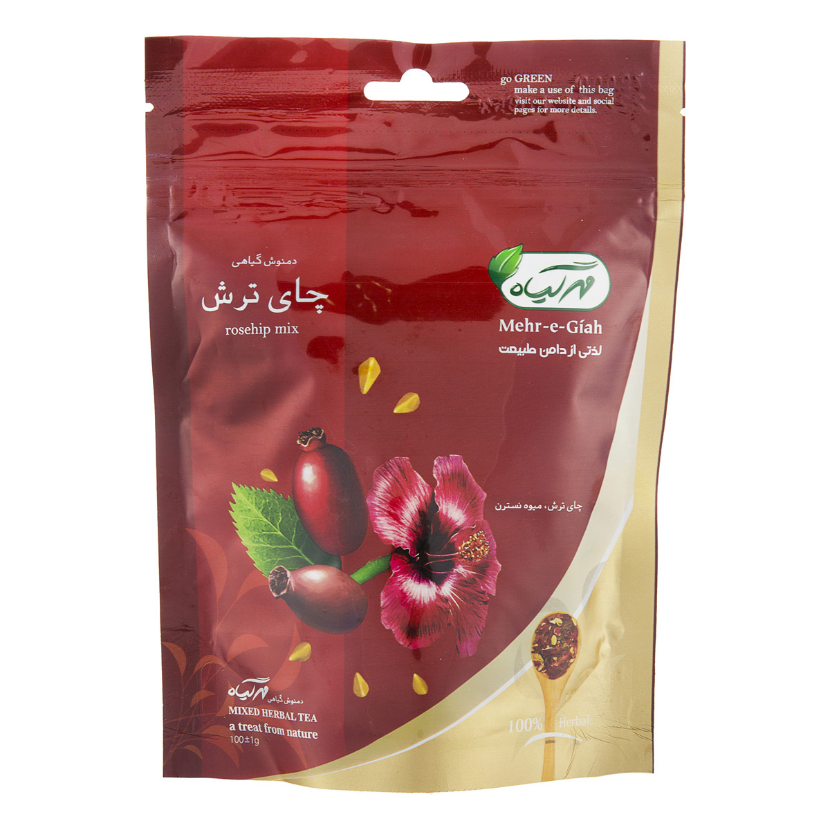 دمنوش چای ترش 100 گرمی مهرگیاه