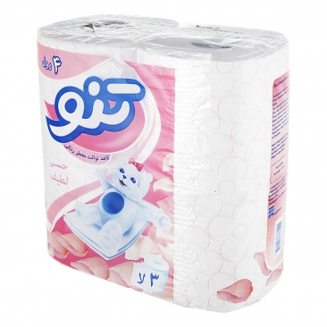 دستمال توالت معطر و رنگی سه لایه 4 رول تنو