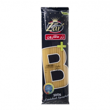 اسپاگتی رشته‌ای 1.5 غنی شده 500 گرمی زر‌ماکارون