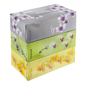 دستمال کاغذی موگه 3 عددی سه لایه 100 برگ پاکان
