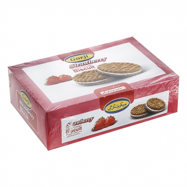 بیسکویت کرمدار توت فرنگی 380 گرمی گرجی