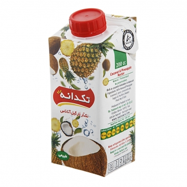 آب نارگیل آناناس 200 میلی‌لیتری تکدانه