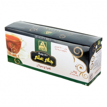 چای کیسه‌ای کنیا و سیلان 25 عددی علی‌تی