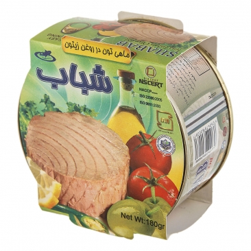 کنسرو ماهی تن در روغن زیتون 180 گرمی شباب