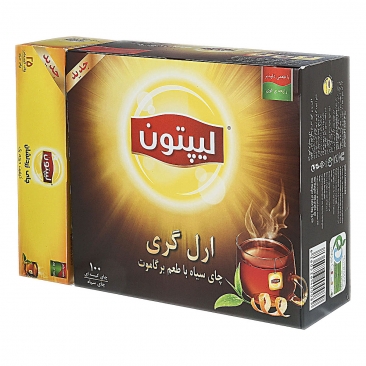 چای کیسه‌ای ارل گری ۱۰۰ عددی لیپتون