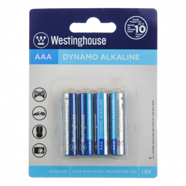 باتری نیم قلمی Dynamo Alkaline چهار عددی وستینگهاوس