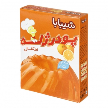 پودر ژله پرتقال ویتامین ث 100 گرمی شیبابا