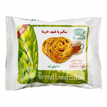 شیرینی رولی با مغز کرم دارچین و کشمش 60 گرمی بردلند