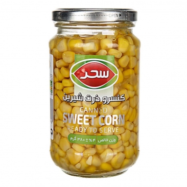 کنسرو ذرت شیرین 380 گرمی سحر