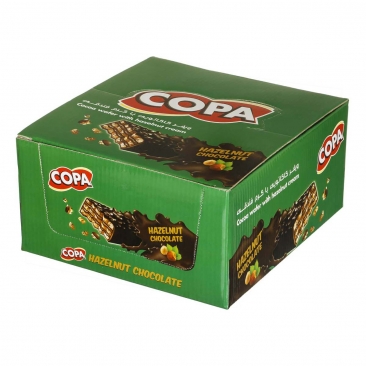 ویفر کاکائویی با کرم فندقی 30 عددی کوپا