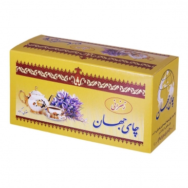 چای سیاه کیسه‌ای زعفرانی 24 عددی جهان