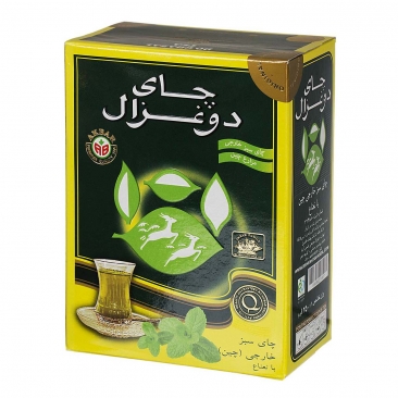 چای سبز خارجی با طعم نعنا 250 گرمی دوغزال