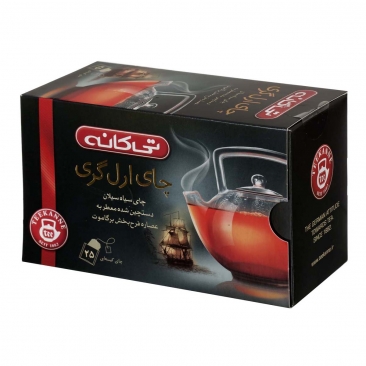 چای سیاه کیسه‌ای ارل گری 25 عددی تی‌کانه