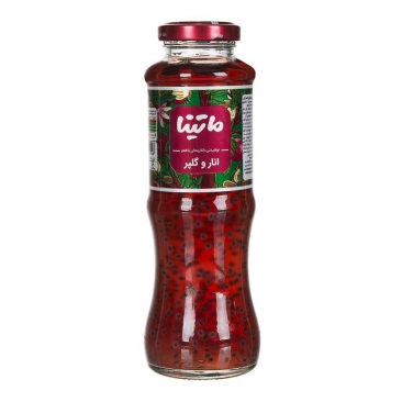 نوشیدنی دانه ریحان با طعم انار و گلپر 280 گرمی ماتینا