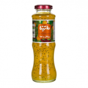 نوشیدنی دانه ریحان با طعم پرتقال و نعنا 280 گرمی ماتینا