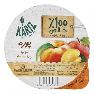پوره زردآلو و هلو 100 گرمی کاریز