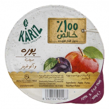 پوره سیب و آلو قرمز 100 گرمی کاریز