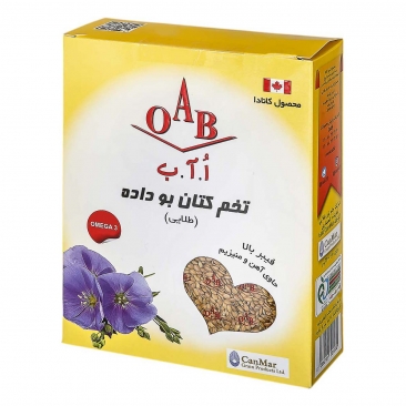 تخم کتان بو داده 200 گرمی اُ.آ.ب 