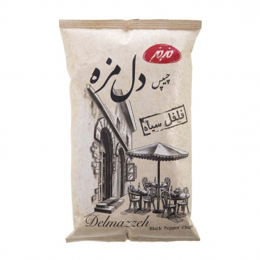 چیپس فلفل سیاه دل مزه 90 گرمی مزمز
