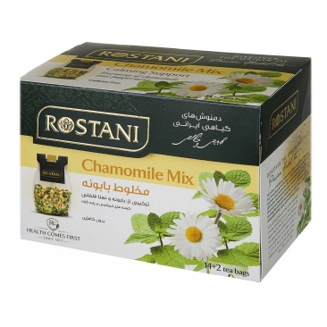 دمنوش گیاهی مخلوط بابونه 16 عددی رستنی