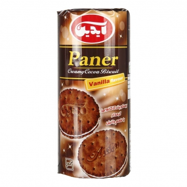 بیسکویت کاکائویی کرم‌دار با طعم وانیل 160 گرمی آیدین