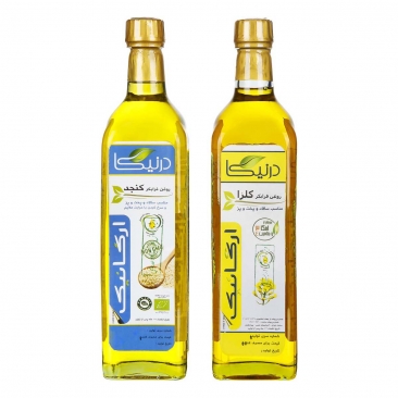 پک 2 عددی روغن فرابکر ارگانیک کلزا و کنجد 750 میلی لیتری درنیکا