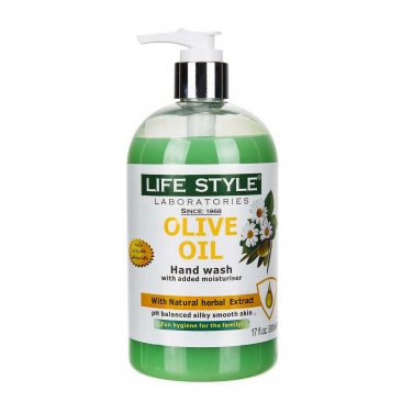 مایع دستشویی گیاهی حاوی عصاره بابونه و روغن زیتون 500 میلی لیتری لایف استایل