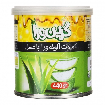 کمپوت آلوئه ورا با عسل 440 گرمی گرین ورا