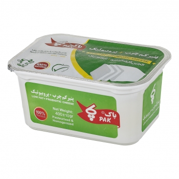 پنیر کم چرب پربیوتیک 400 گرمی پاک