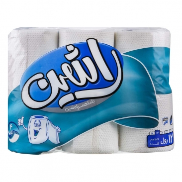 دستمال توالت 4 لایه  12 رول راشین