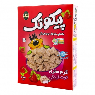 پیکوتک بالشتی مغزدار توت فرنگی 375 گرمی تک‌ماکارون 