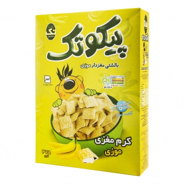 پیکوتک بالشتی مغزدار موزی 375 گرمی تک‌ماکارون 