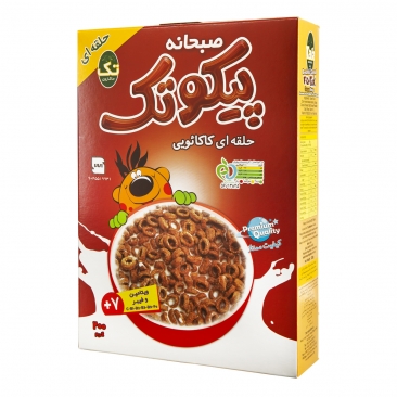 صبحانه پیکوتک حلقه‌ای کاکائویی 200 گرمی تک‌ماکارون