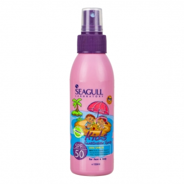 اسپری ضد آفتاب کودکان صورتی spf 50 با حجم 150 میلی لیتری سی گل