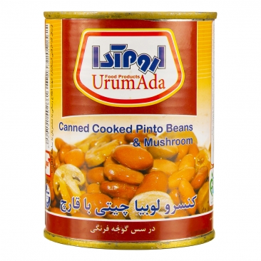 کنسرو لوبیا چیتی با قارچ 400 گرمی اروم آدا