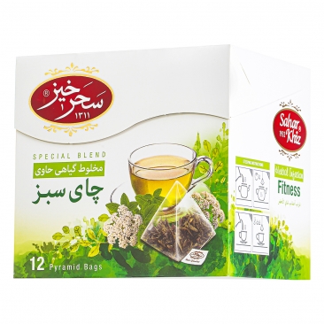 مخلوط گیاهی حاوی چای سبز 12 عددی سحرخیز