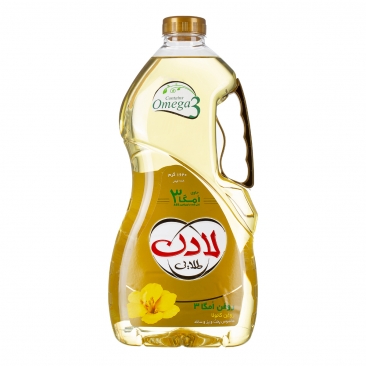 روغن مایع کانولا مخصوص پخت و پز و سالاد حاوی امگا سه 1800 میلی لیتری لادن طلایی