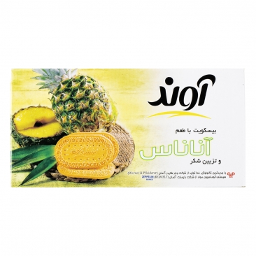 بیسکویت با طعم آناناس و تزیین شکر 900 گرمی آوند