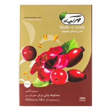 دمنوش گیاهی مخلوط چای ترش حاوی کرن بری 100 گرمی مهرگیاه