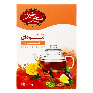 دمنوش مخلوط میوه ای 100 گرمی سحرخیز 